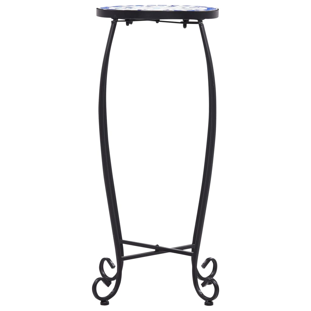 Τραπέζια «Μωσαϊκό» 3 τεμ. Μπλε / Λευκά Κεραμικά