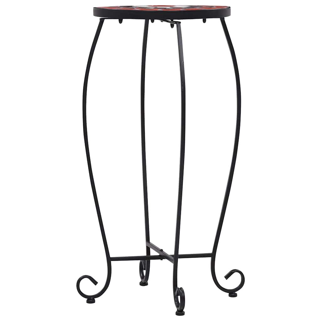 Τραπέζια «Μωσαϊκό» 3 Τεμ. Τερακότα /Λευκά Κεραμικά