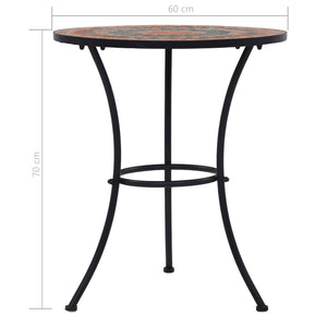 Τραπέζι Bistro «Μωσαϊκό» Πορτοκαλί/Γκρι 60 εκ. Κεραμικό