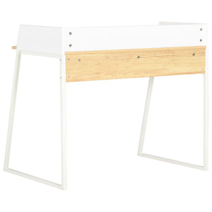 Γραφείο Λευκό / Χρώμα Δρυός 90 x 60 x 88 εκ. - PAKOBAZAAR