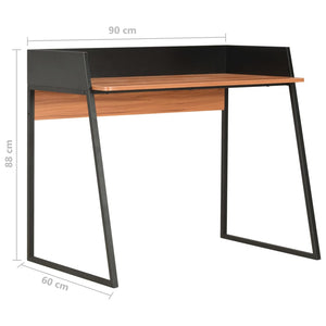 Γραφείο Μαύρο / Καφέ 90 x 60 x 88 εκ. - PAKOBAZAAR