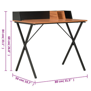 Γραφείο Μαύρο / Καφέ 80 x 50 x 84 εκ. - PAKOBAZAAR