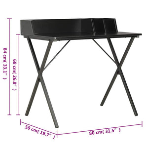 Γραφείο Μαύρο 80 x 50 x 84 εκ.