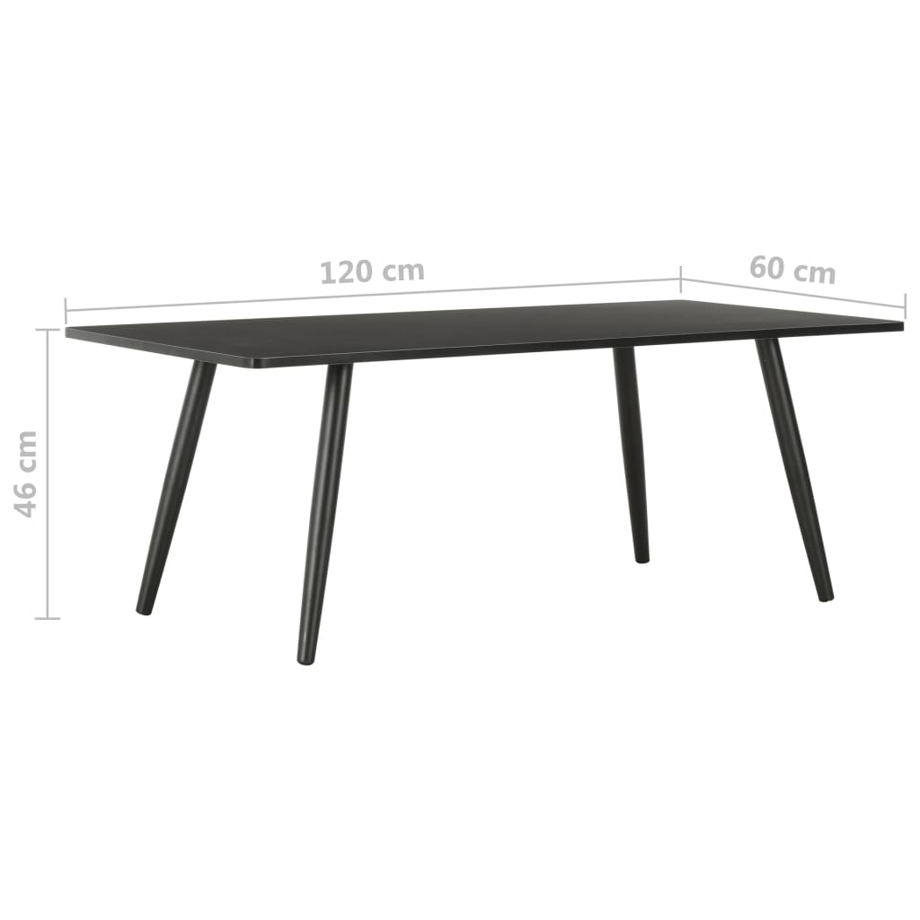 Τραπεζάκι Σαλονιού Μαύρο 120 x 60 x 46 εκ. - Pakobazaar