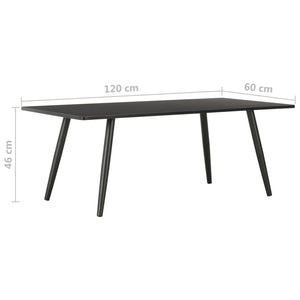 Τραπεζάκι Σαλονιού Μαύρο 120 x 60 x 46 εκ. - Pakobazaar
