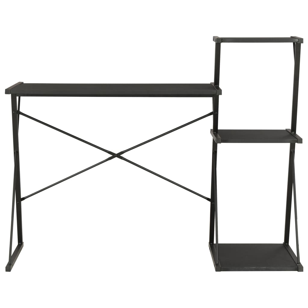 Γραφείο με Ράφια Μαύρο 116 x 50 x 93 εκ. - PAKOBAZAAR