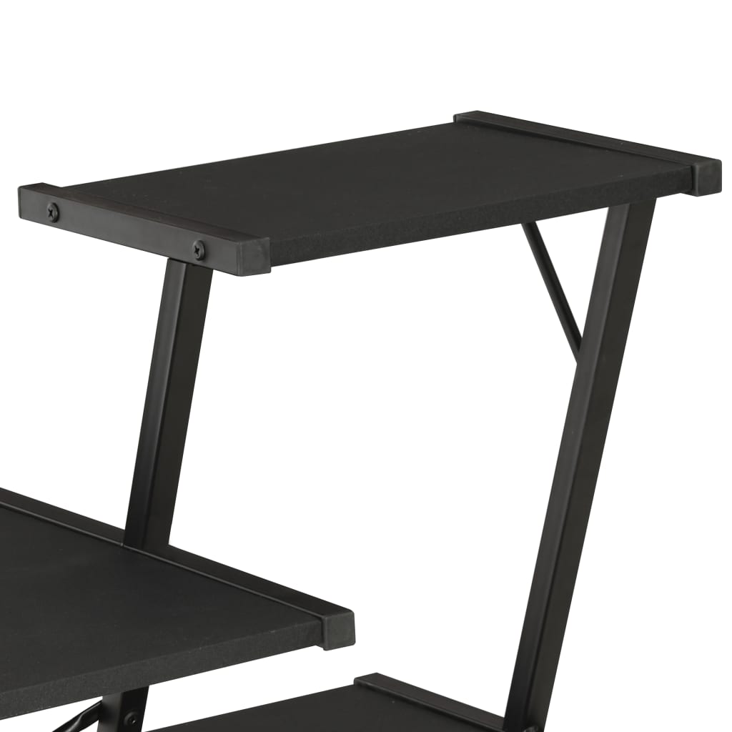 Γραφείο με Ράφια Μαύρο 116 x 50 x 93 εκ. - PAKOBAZAAR
