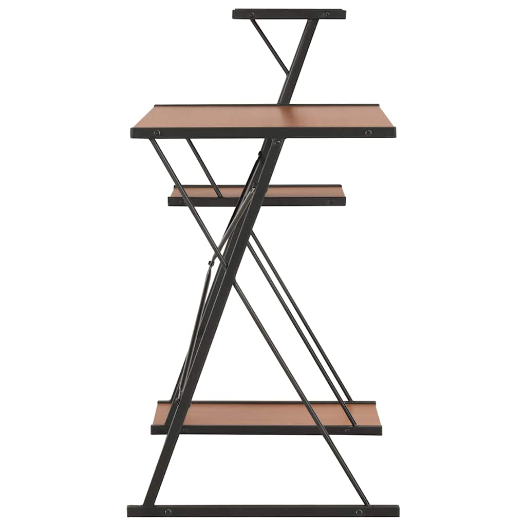 Γραφείο με Ράφια Μαύρο / Καφέ 116 x 50 x 93 εκ. - PAKOBAZAAR