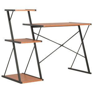 Γραφείο με Ράφια Μαύρο / Καφέ 116 x 50 x 93 εκ. - PAKOBAZAAR