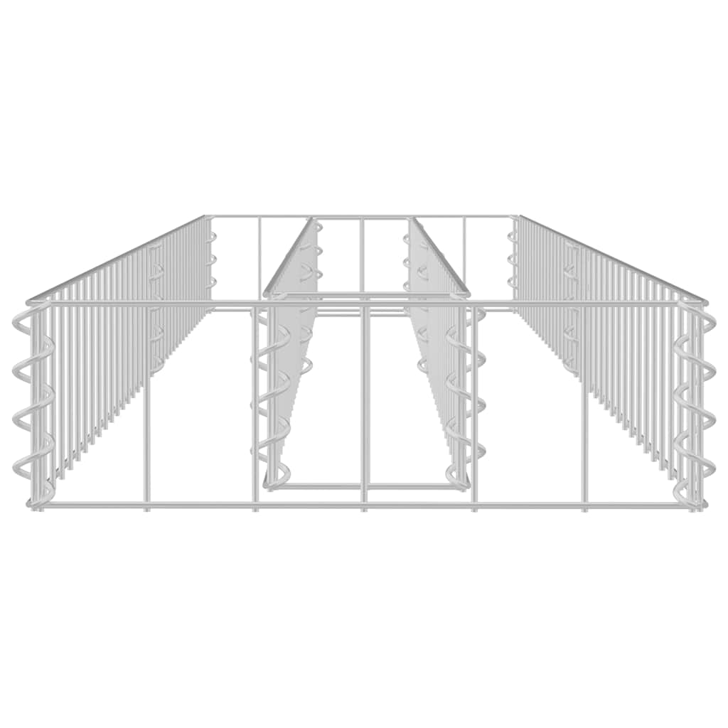 Συρματοκιβώτιο-Γλάστρα Υπερυψωμένη 180x30x10 εκ. Γαλβ. Χάλυβας - PAKOBAZAAR