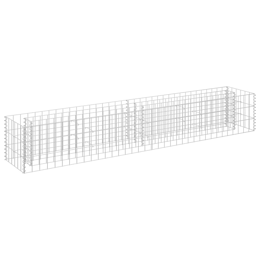 Συρματοκιβώτιο-Γλάστρα Υπερυψωμένη 180x30x30 εκ. Γαλβ. Χάλυβας - PAKOBAZAAR