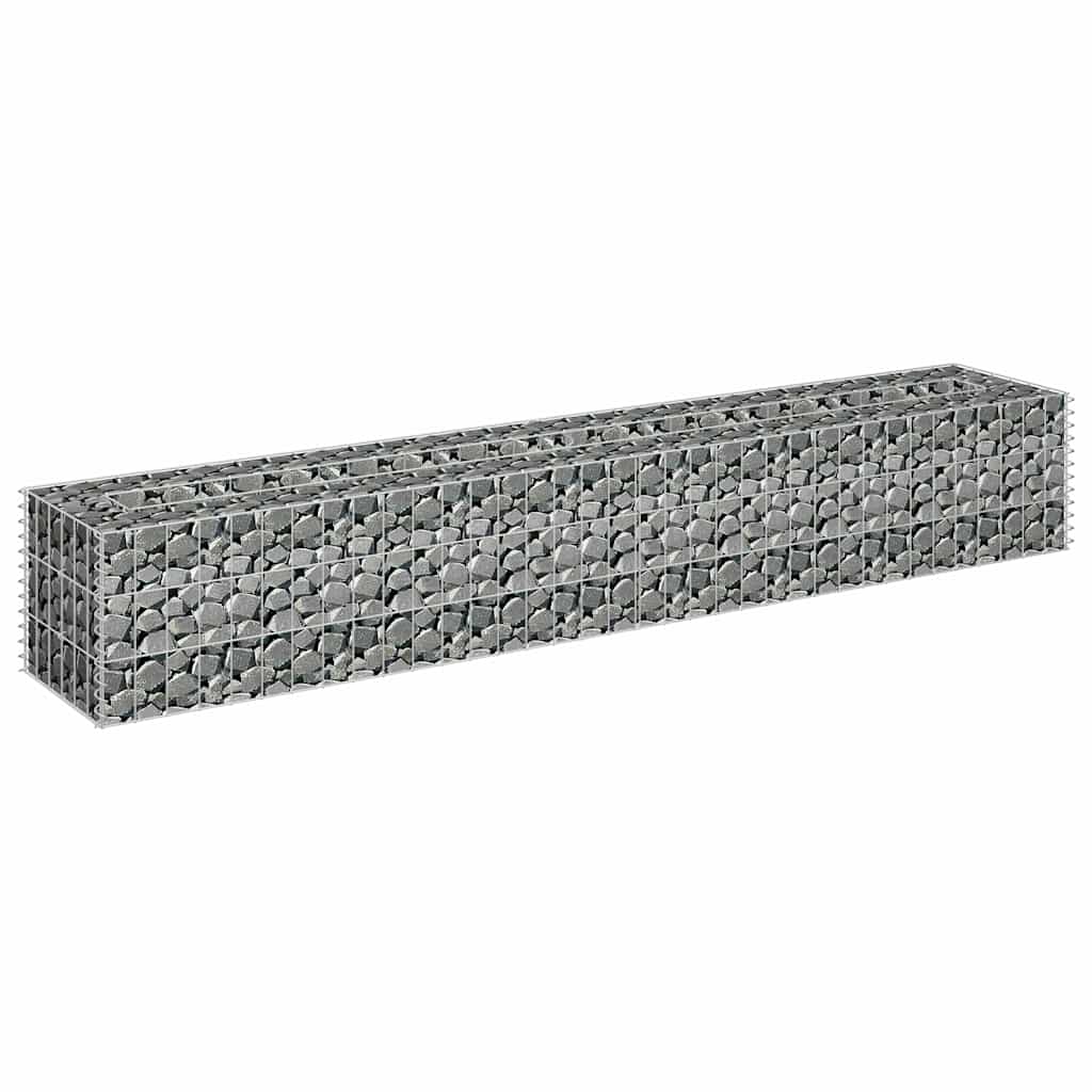 Συρματοκιβώτιο-Γλάστρα Υπερυψωμένη 180x30x30 εκ. Γαλβ. Χάλυβας - PAKOBAZAAR