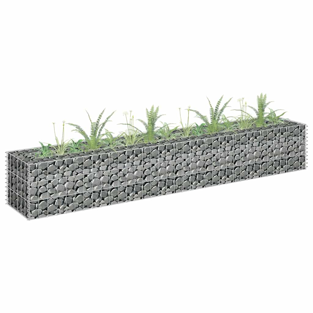 Συρματοκιβώτιο-Γλάστρα Υπερυψωμένη 180x30x30 εκ. Γαλβ. Χάλυβας - PAKOBAZAAR