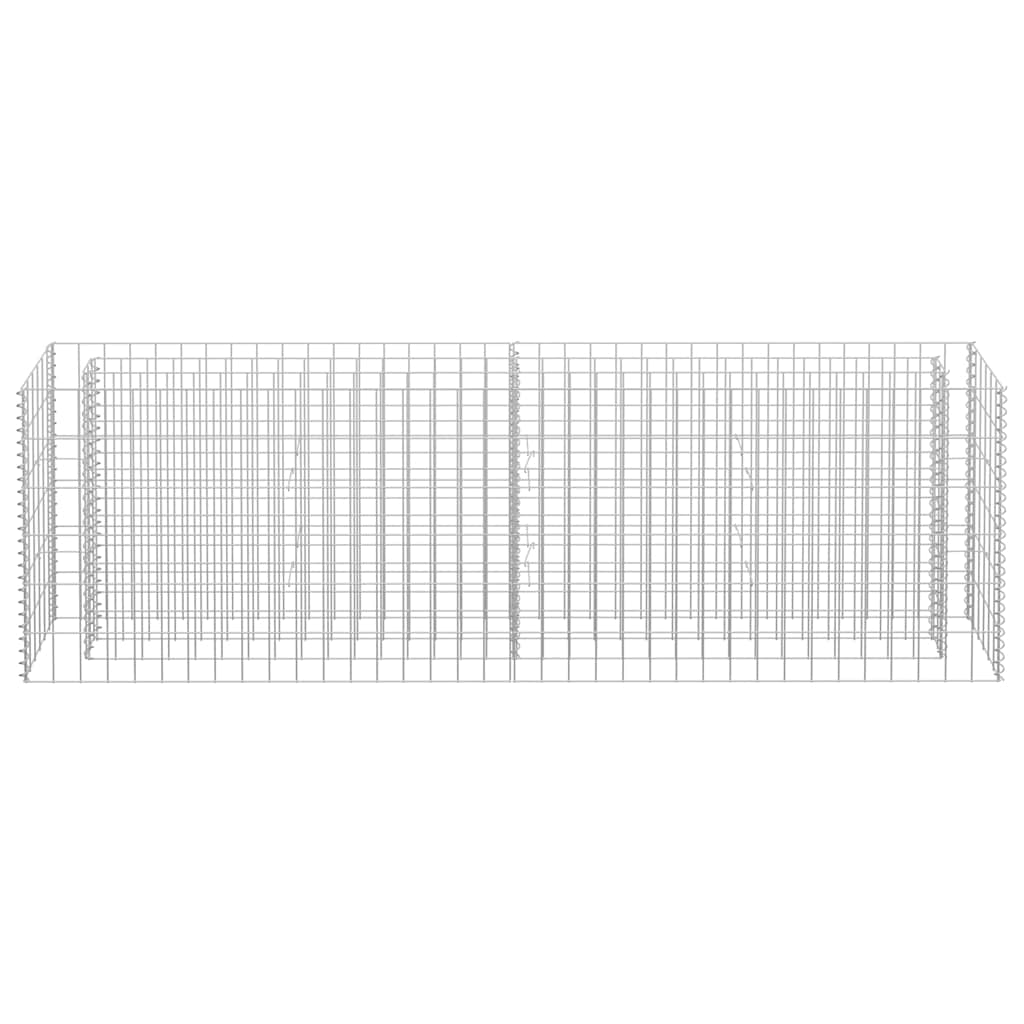 Συρματοκιβώτιο-Γλάστρα Υπερυψωμένη 180x30x60 εκ. Γαλβ. Χάλυβας - PAKOBAZAAR