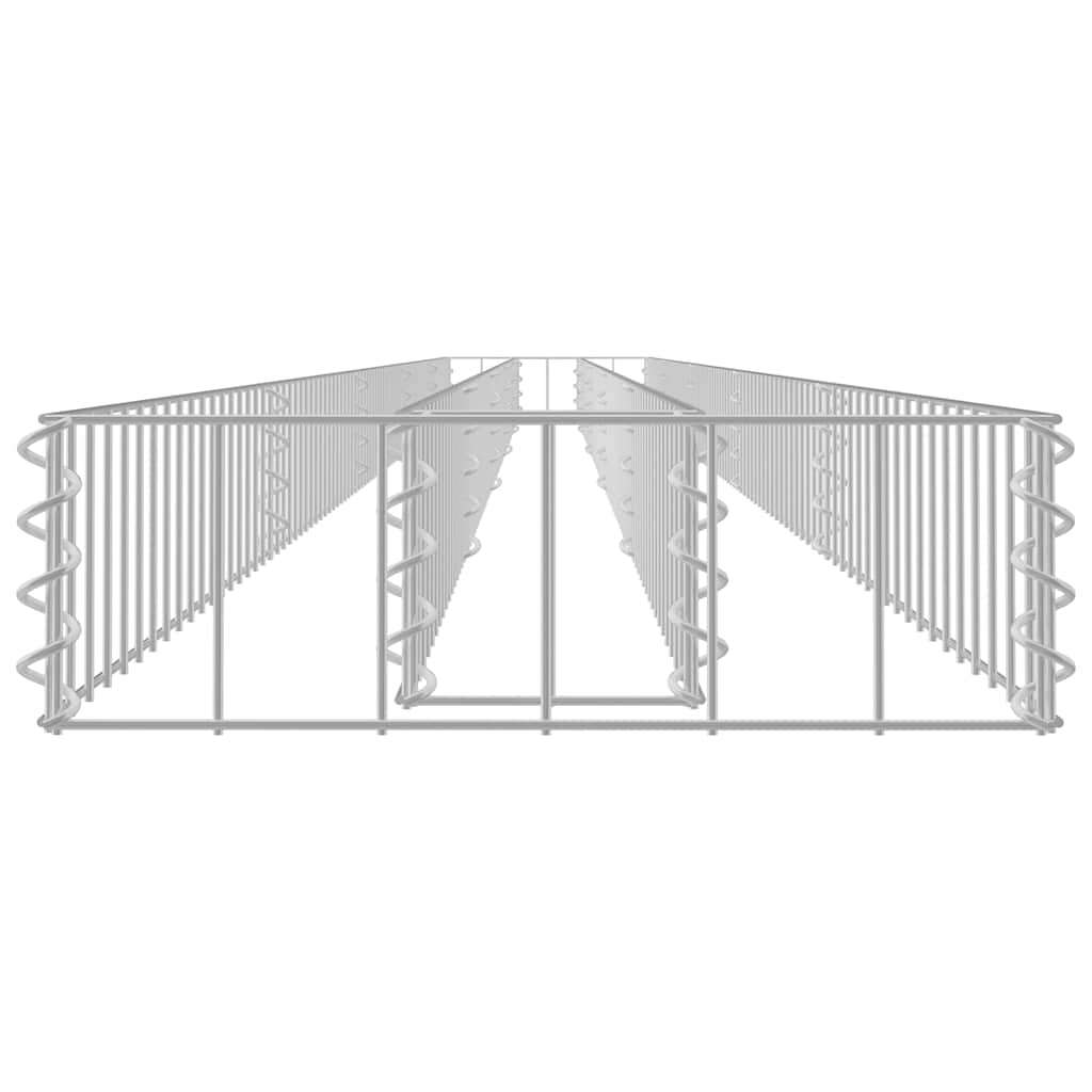 Συρματοκιβώτιο-Γλάστρα Υπερυψωμένη 450x30x10 εκ. Γαλβ. Χάλυβας - PAKOBAZAAR