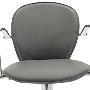 Σκαμπό Μπαρ με Μπράτσα 2 τεμ. Γκρι από Συνθετικό Δέρμα - Pakobazaar