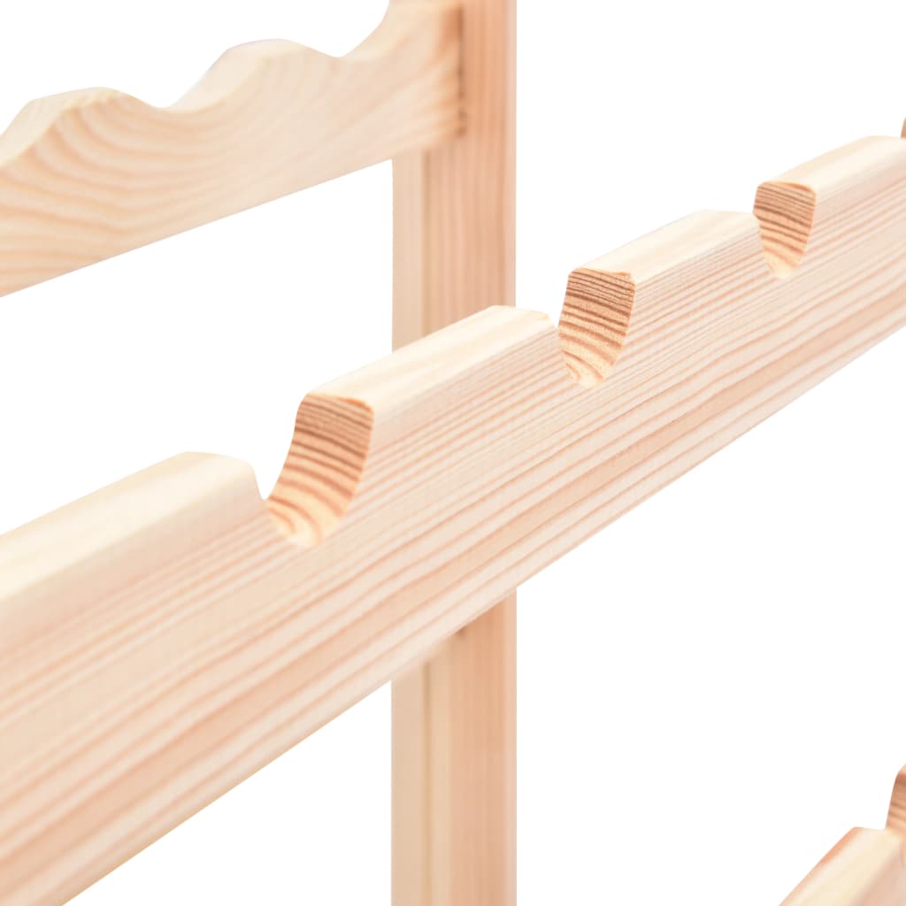 Ραφιέρα/Σταντ Κρασιών για 30 Φιάλες από Μασίφ Ξύλο Πεύκου - PAKOBAZAAR