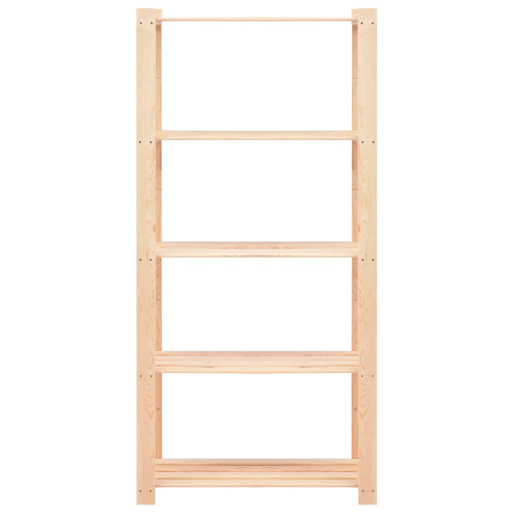 Ραφιέρα 5 Επιπέδων 250 κ. 80x38x170 εκ. από Μασίφ Ξύλο Πεύκου - PAKOBAZAAR