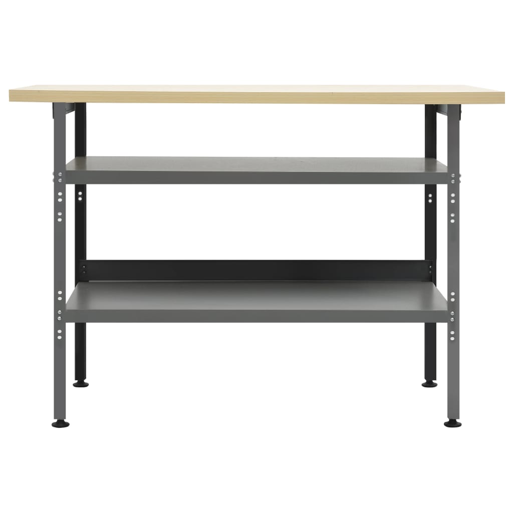 Πάγκος Εργασίας Γκρι 120 x 60 x 85 εκ. Ατσάλινος - PAKOBAZAAR