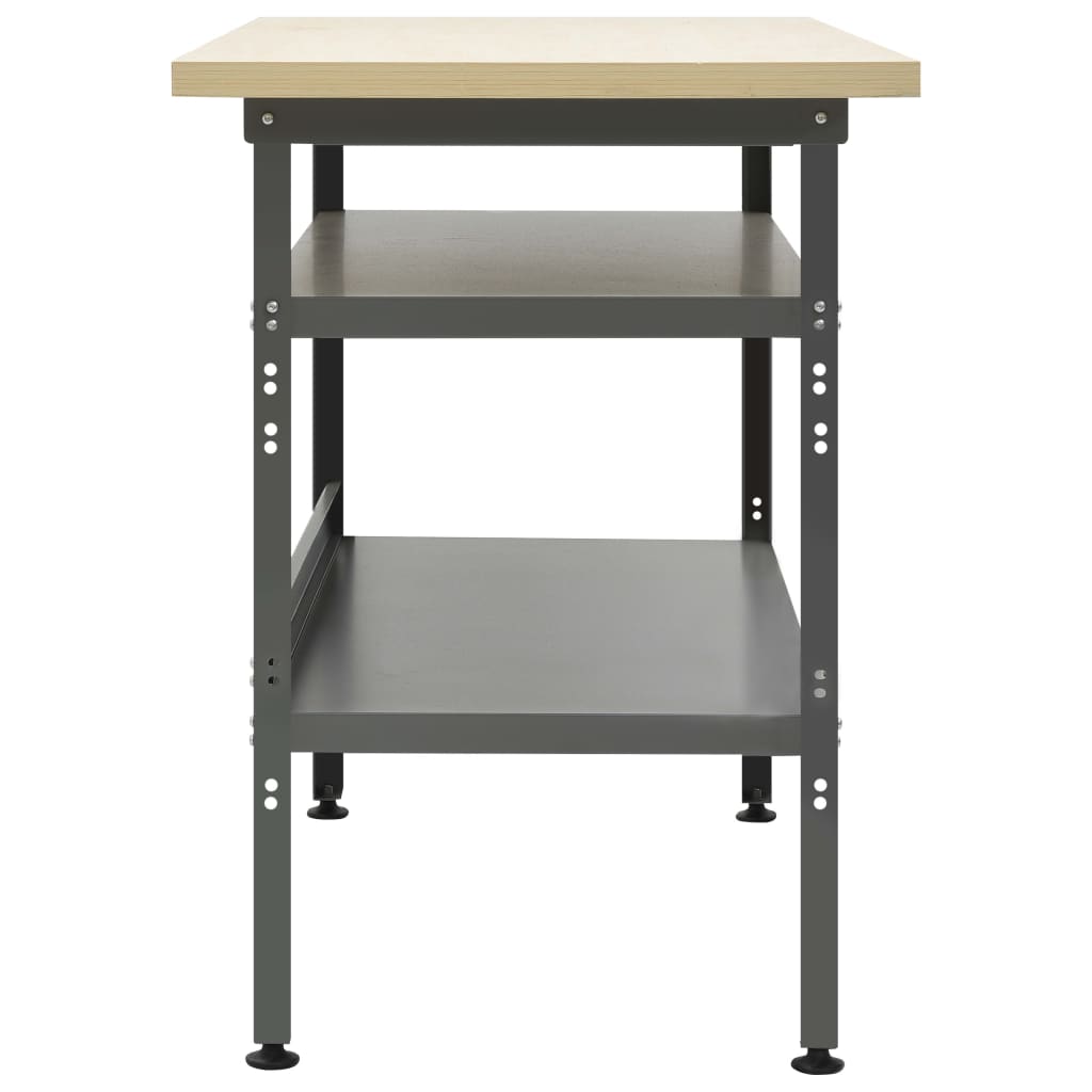 Πάγκος Εργασίας Γκρι 120 x 60 x 85 εκ. Ατσάλινος - PAKOBAZAAR