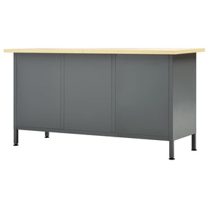 Πάγκος Εργασίας Μαύρος 160 x 60 x 85 εκ. Ατσάλινος - PAKOBAZAAR