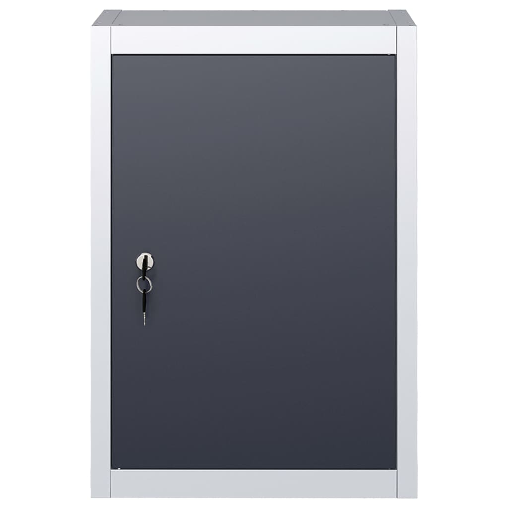 Ντουλάπι Εργαλείων Τοίχου Βιομηχανικό Στιλ Μαύρο/Γκρι Μεταλλικό - PAKOBAZAAR