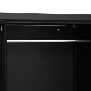 Ντουλάπα Βιομηχανικού Στιλ Μαύρη 90 x 40 x 140 εκ. Ατσάλινη - PAKOBAZAAR