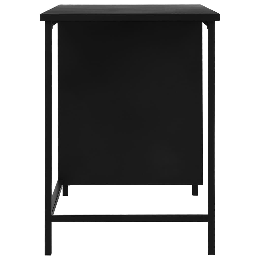 Γραφείο με Συρτάρια Βιομηχανικό Μαύρο 120x55x75 εκ. Ατσάλινο - PAKOBAZAAR