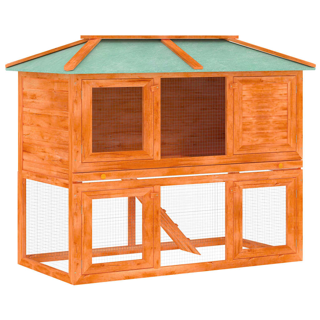 Κλουβί Ζώων / Κουνελιών Δύο Ορόφων Ξύλινο - PAKOBAZAAR