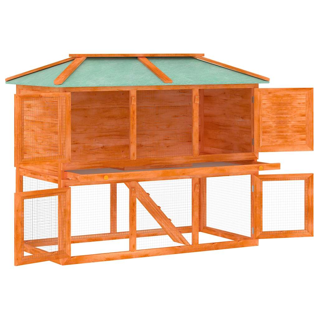 Κλουβί Ζώων / Κουνελιών Δύο Ορόφων Ξύλινο - PAKOBAZAAR