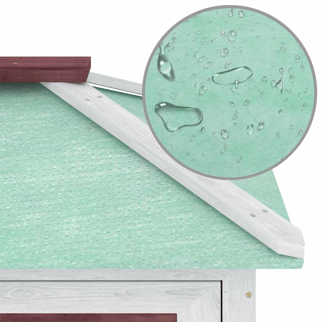 Κλουβί Ζώων / Κουνελιών Δύο Ορόφων Καφέ Ξύλινο - PAKOBAZAAR