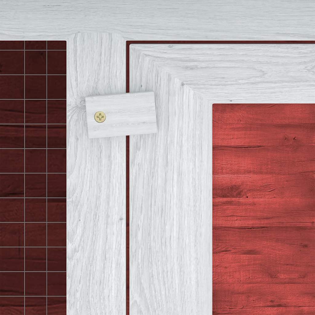 Κλουβί Ζώων / Κουνελιών Δύο Ορόφων Κόκκινο Ξύλινο - PAKOBAZAAR