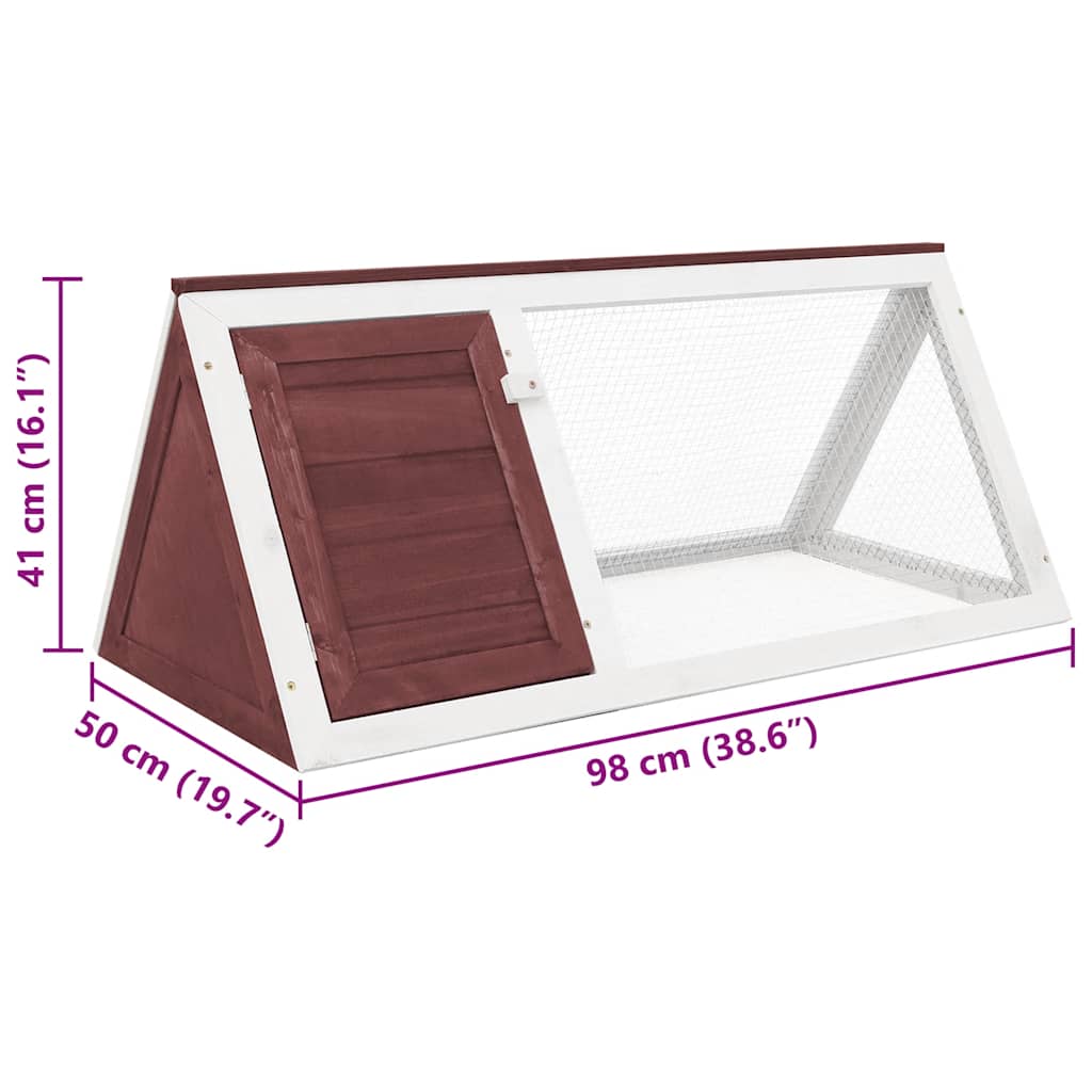 Κλουβί Ζώων / Κουνελιών Καφέ Ξύλινο - PAKOBAZAAR