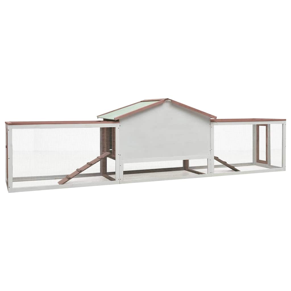 Κλουβί Κουνελιών Μόκα 310x70x87 εκ. Μασίφ Ξύλο Πεύκου/Ελάτης - PAKOBAZAAR