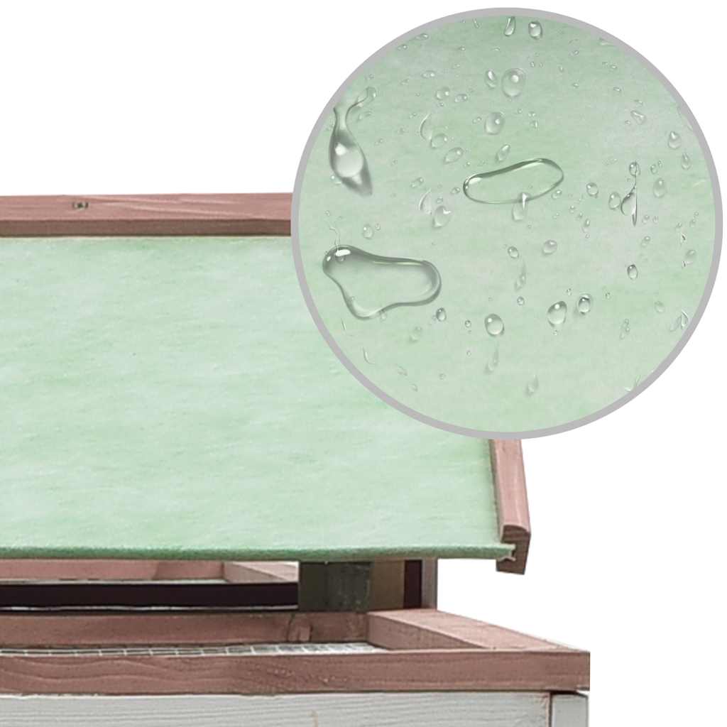 Κλουβί Κουνελιών Μόκα 310x70x87 εκ. Μασίφ Ξύλο Πεύκου/Ελάτης - PAKOBAZAAR