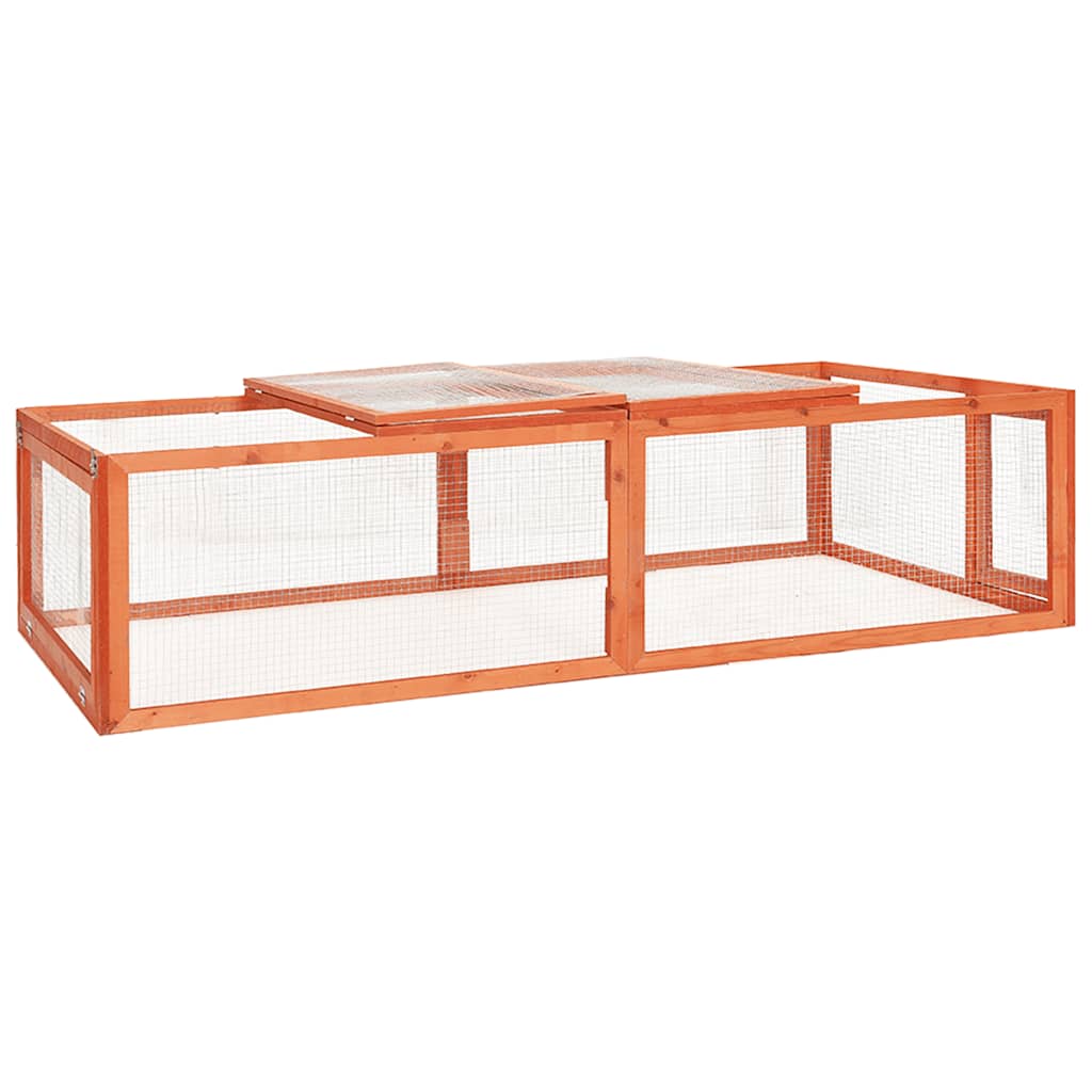 Κλουβί Κουνελιών 183 x 90 x 46,5 εκ. από Μασίφ Ξύλο Ελάτης - PAKOBAZAAR