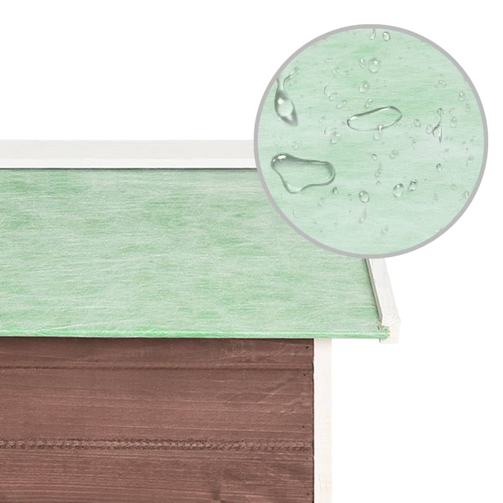 Στέγαστρο για Ρομποτικό Χλοοκοπτ. Μόκα/Λευκό 72x87x50 εκ. Ελάτη - PAKOBAZAAR