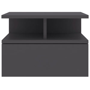 Κομοδίνα Κρεμαστά 2 τεμ. Γκρι 40 x 31 x 27 εκ. από Επεξ. Ξύλο