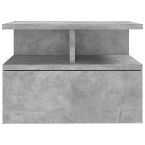 Κομοδίνα Κρεμαστά 2τεμ. Γκρι Σκυροδ. 40x31x27εκ. από Επεξ. Ξύλο