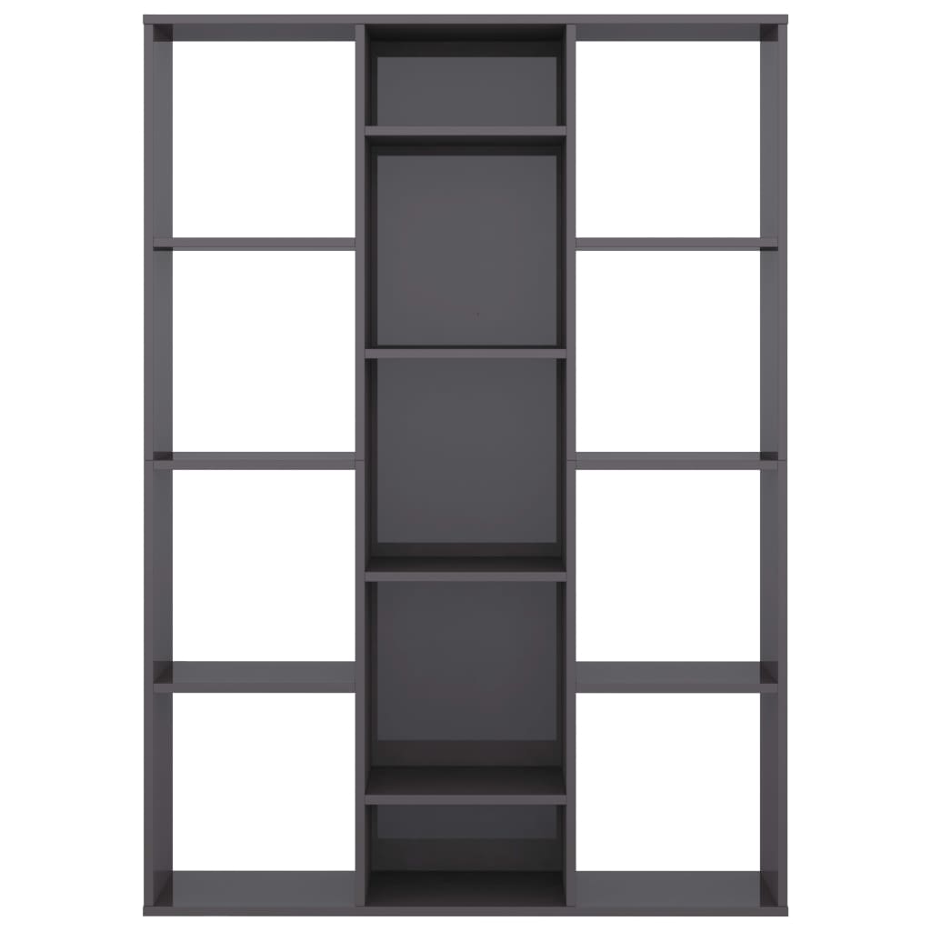 Διαχωριστικό/Βιβλιοθήκη Γυαλ. Γκρι 100x24x140 εκ. Μοριοσανίδα - Pakobazaar