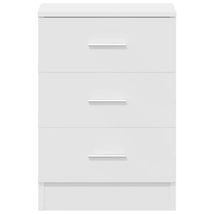 Κομοδίνο Λευκό 38 x 35 x 56 εκ. από Επεξ. Ξύλο