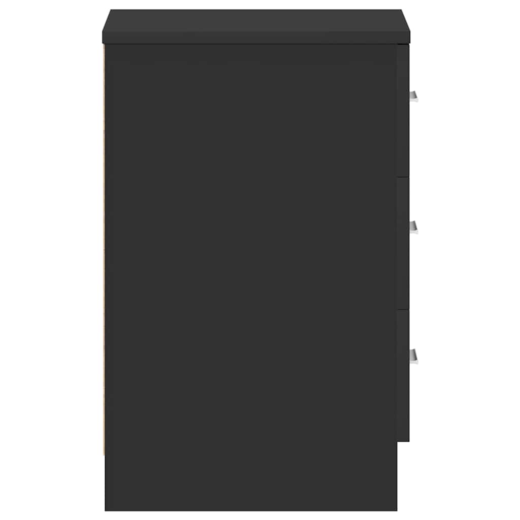 Κομοδίνο Μαύρο 38 x 35 x 56 εκ. από Μοριοσανίδα