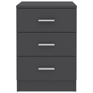 Κομοδίνο Γκρι 38 x 35 x 56 εκ. από Μοριοσανίδα