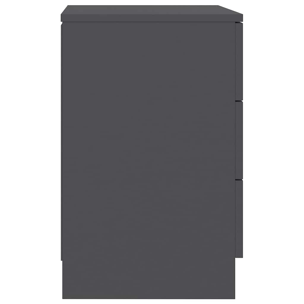 Κομοδίνο Γκρι 38 x 35 x 56 εκ. από Μοριοσανίδα