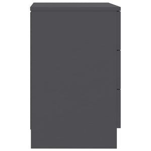 Κομοδίνο Γκρι 38 x 35 x 56 εκ. από Μοριοσανίδα