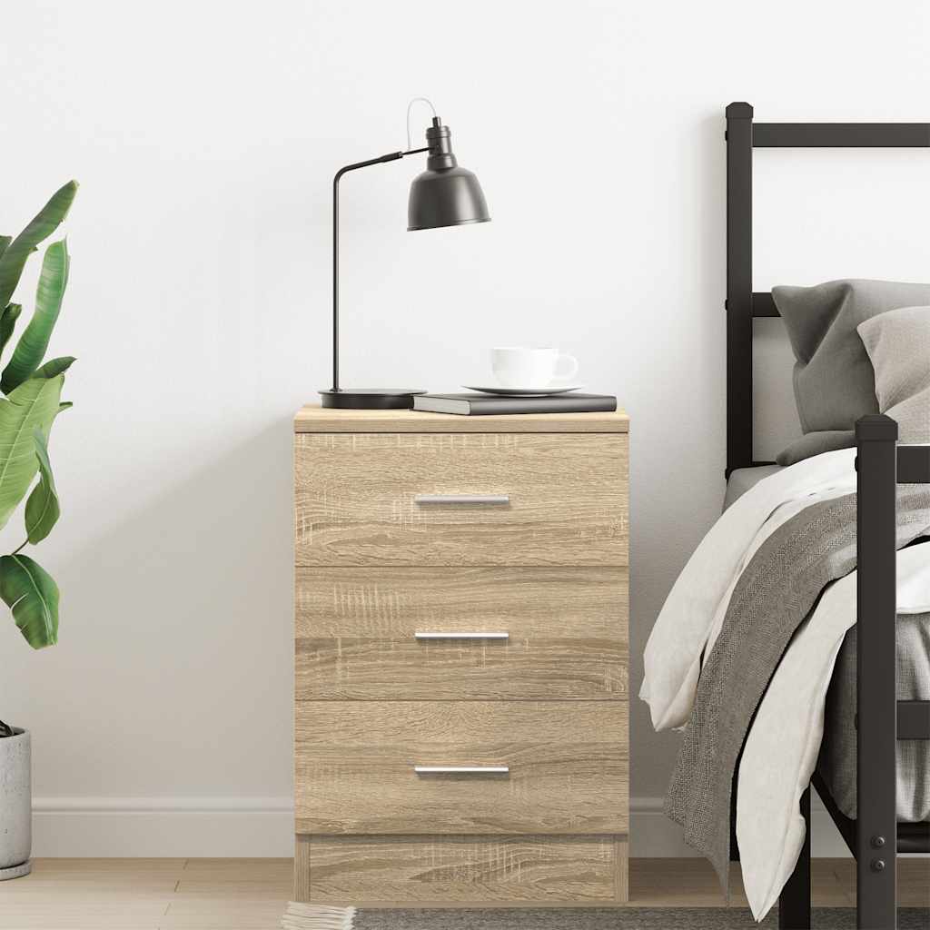 Κομοδίνο Χρώμα Sonoma Δρυς 38 x 35 x 56 εκ. από Επεξ. Ξύλο
