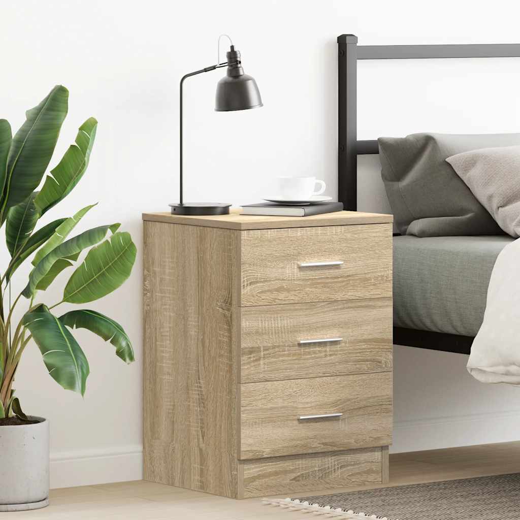 Κομοδίνο Χρώμα Sonoma Δρυς 38 x 35 x 56 εκ. από Επεξ. Ξύλο