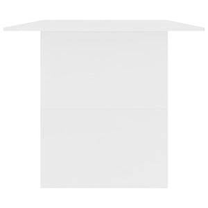 Τραπεζαρία Λευκή 180 x 90 x 76 εκ. από Επεξ. Ξύλο