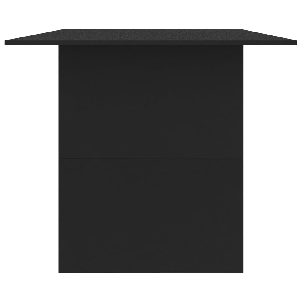 Τραπεζαρία Μαύρη 180 x 90 x 76 εκ. από Επεξ. Ξύλο