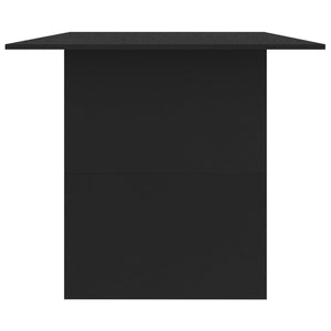 Τραπεζαρία Μαύρη 180 x 90 x 76 εκ. από Επεξ. Ξύλο
